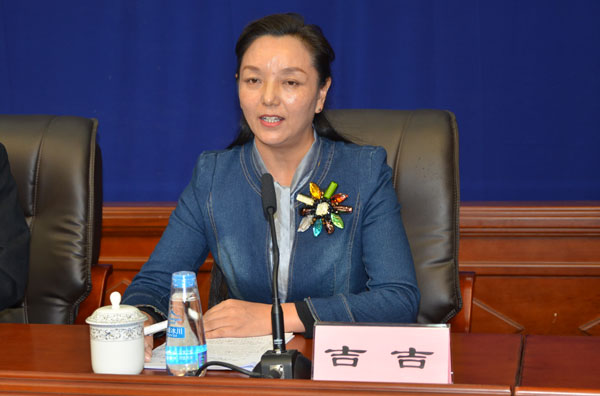 发言人:西藏自治区文化厅非遗处处长 吉吉.jpg 发言人:西藏自治区文化厅非遗处处长 吉吉.jpg